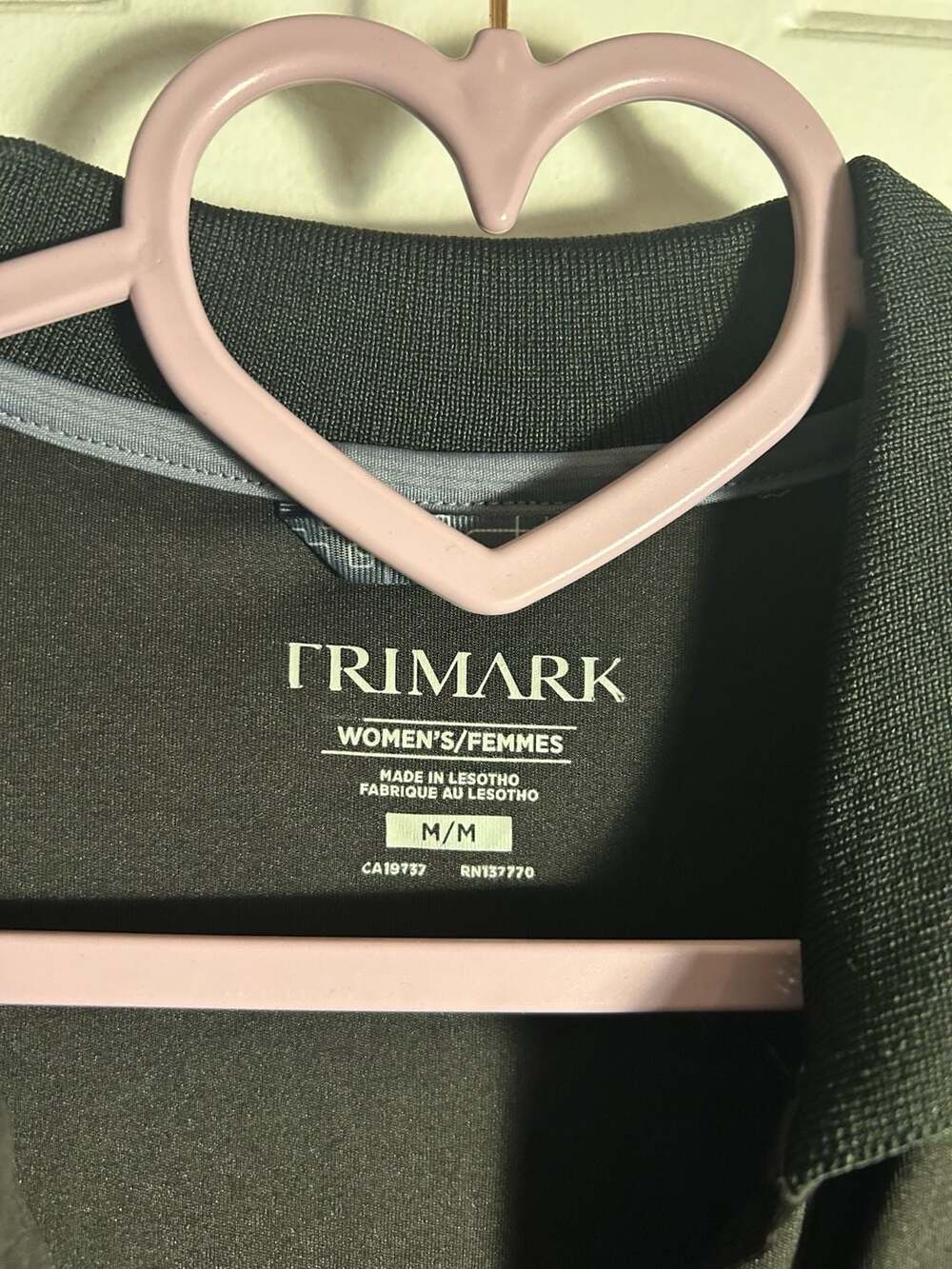 Primark Women's Performance Long Sleeve Polo Shirt Black - Picture 2 of 4